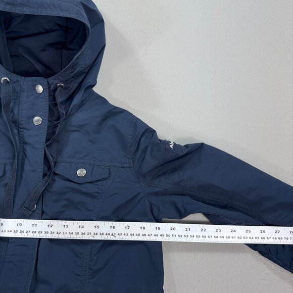 Abercrombie & Fitch Women's Jacket Hooded Size Small 4 Pocket's Zip and Snap - Picture 3 of 9